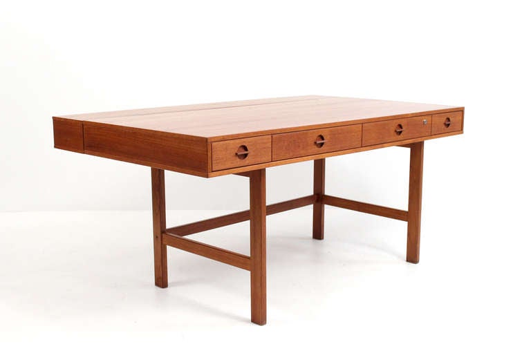 Teak FlipTop Desk by Peter Lovig Nielsen at 1stDibs