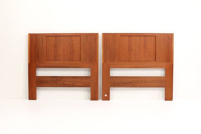 Reversible Danish Teak and Cane Twin Headboards by Falster at 1stdibs