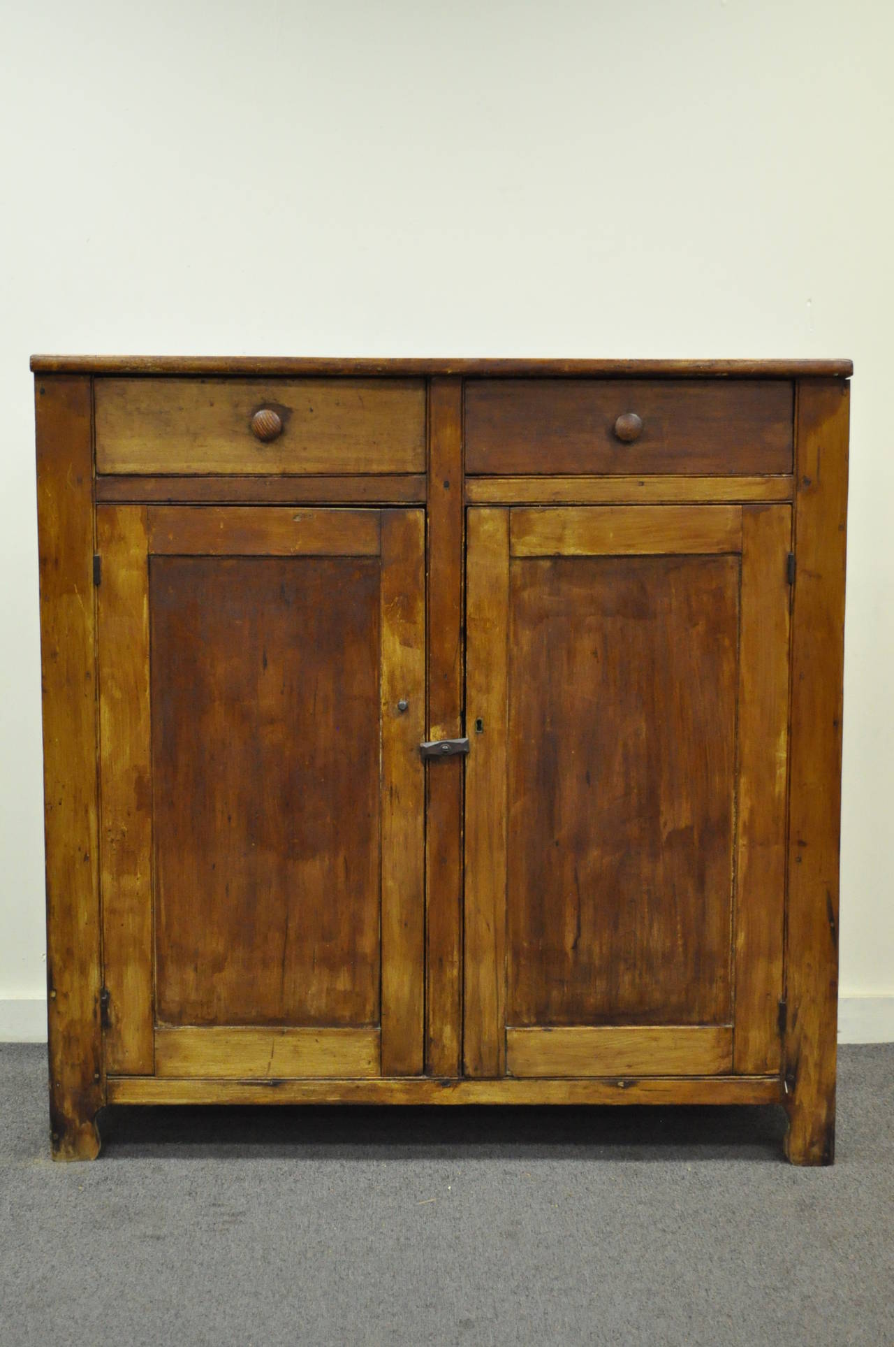 Primitive Rustic Pine Hand Dovetail Joined Jelly Cupboard Pantry