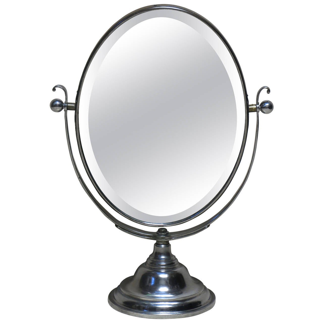 Large DoubleSided Vanity Mirror, France, Early 20th Century For Sale