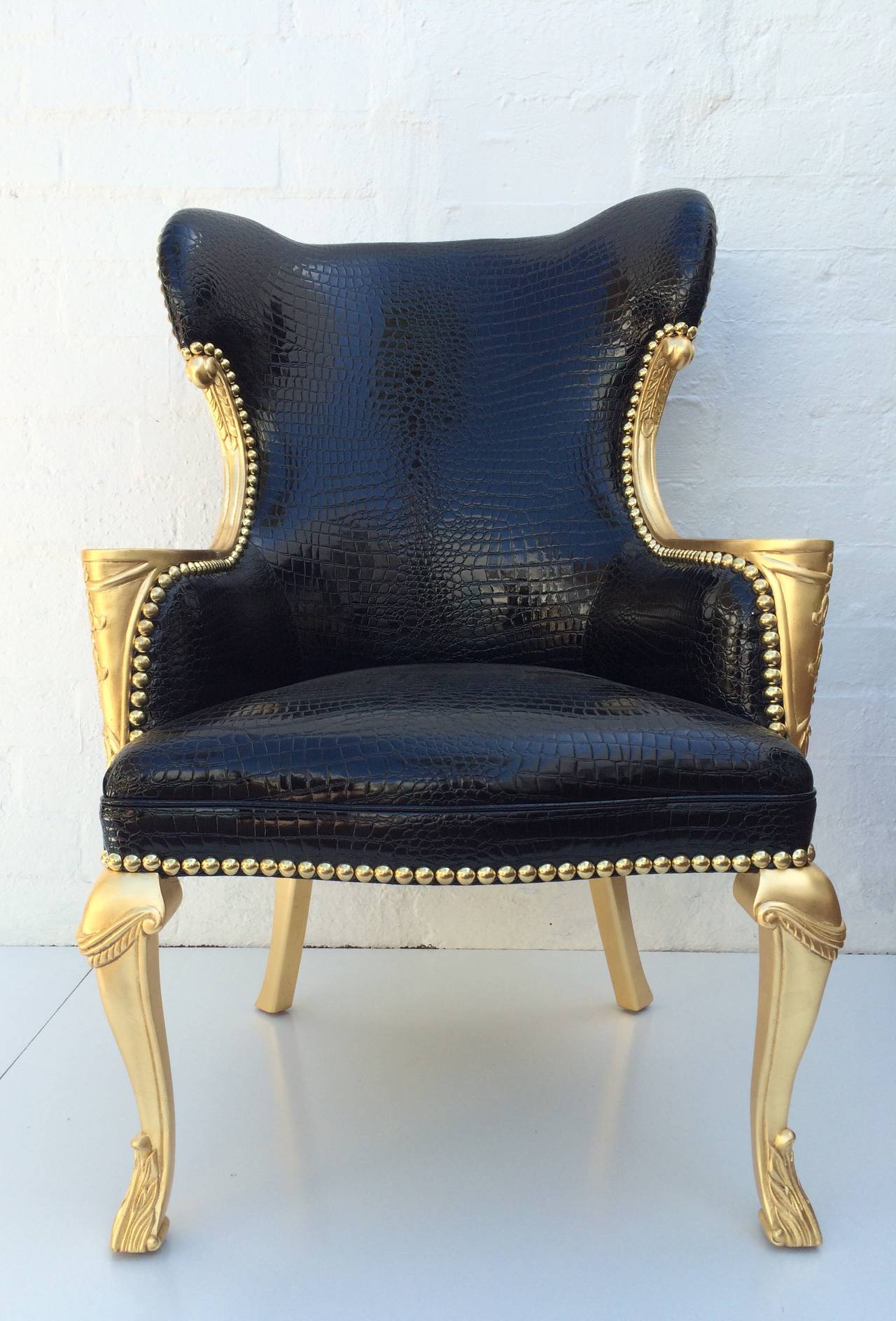Pair of Phyllis Morris Embassy Wing Chairs at 1stdibs