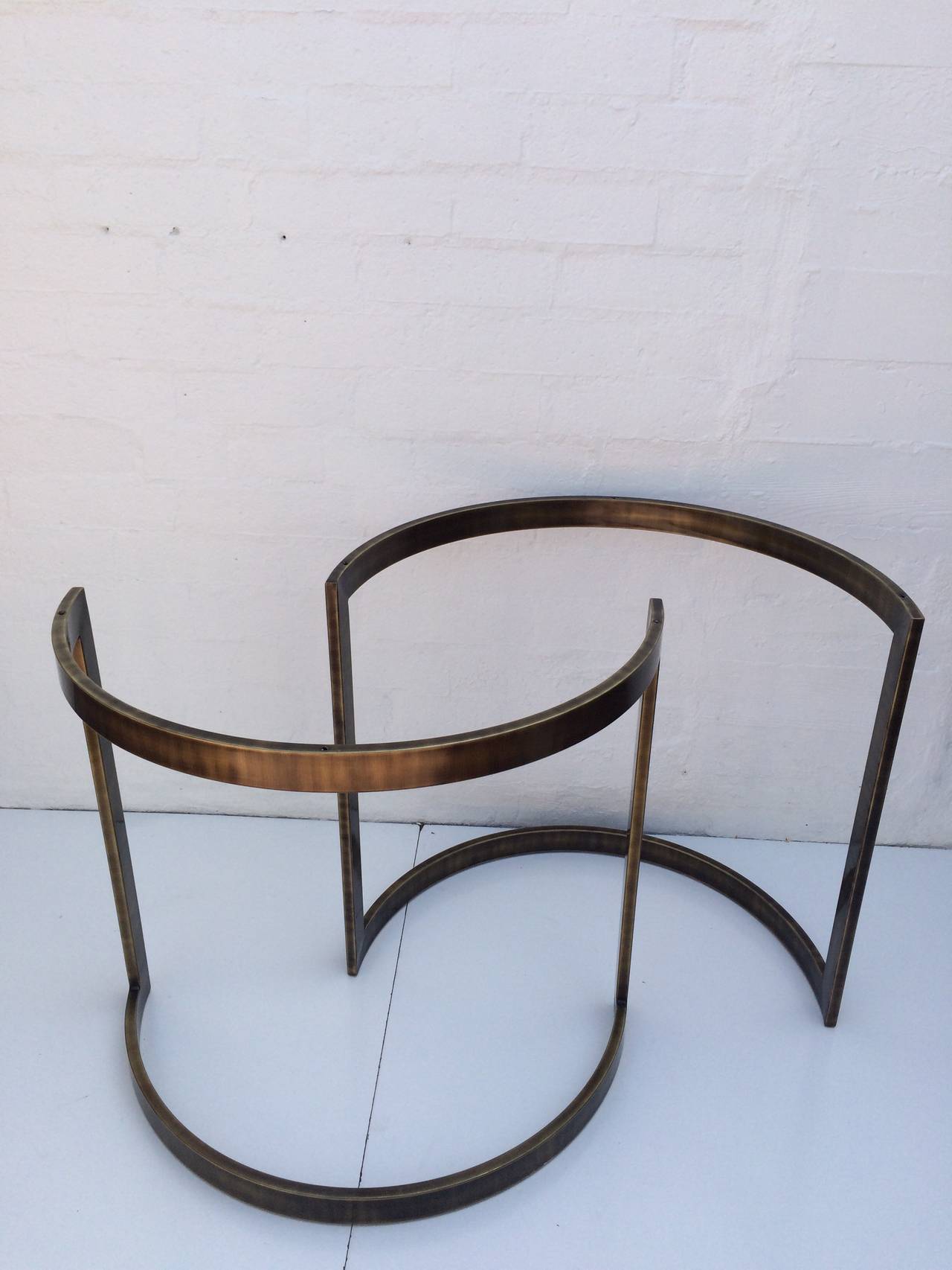 Antique Brass Dining Table Base by Milo Baughman at 1stDibs vintage