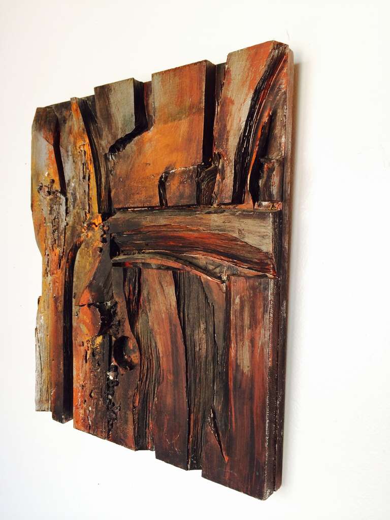 Wood Assemblage and Acrylic Wall Sculpture by Wayne Long at 1stDibs