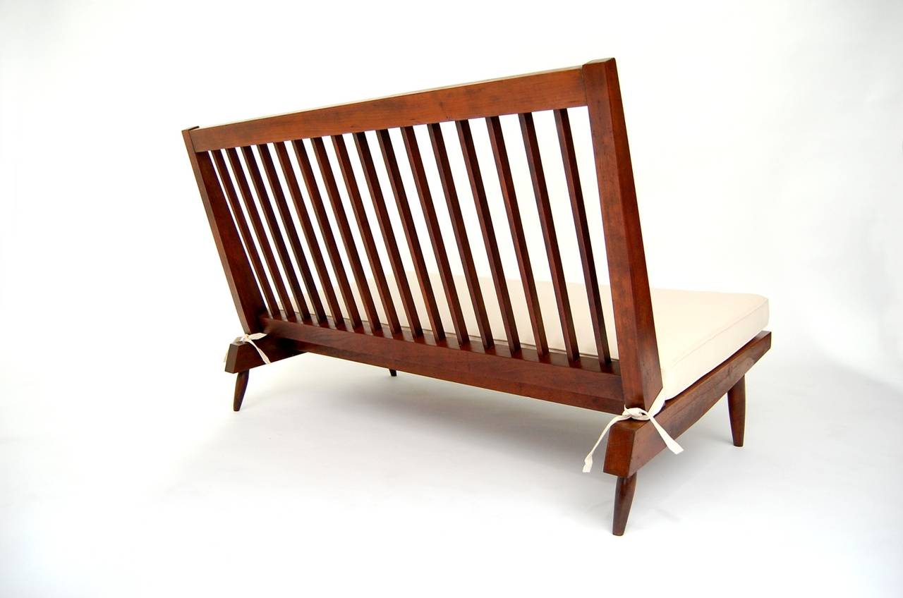 Nakashima Studio SlatBack Settee in Walnut For Sale at 1stDibs
