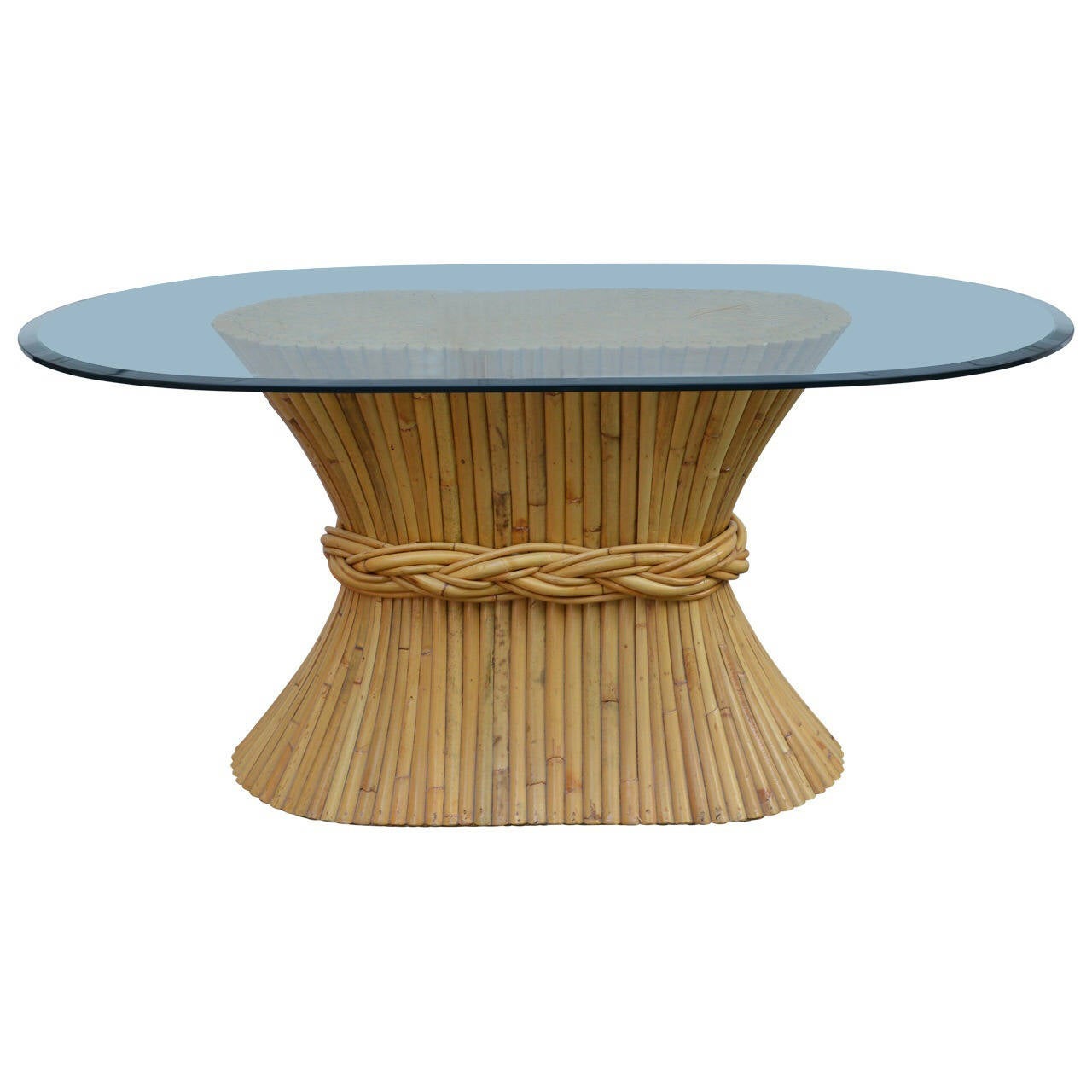 Midcentury Sheaf of Wheat Dining Table by McGuire at 1stDibs wheat sheaf dining table, mcguire