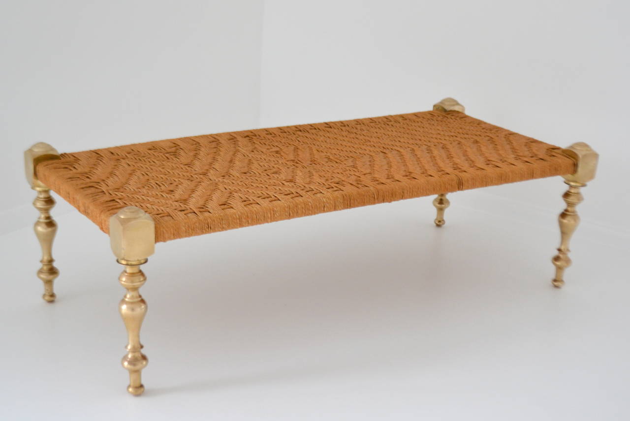 Woven Jute Bench at 1stDibs indian woven bench
