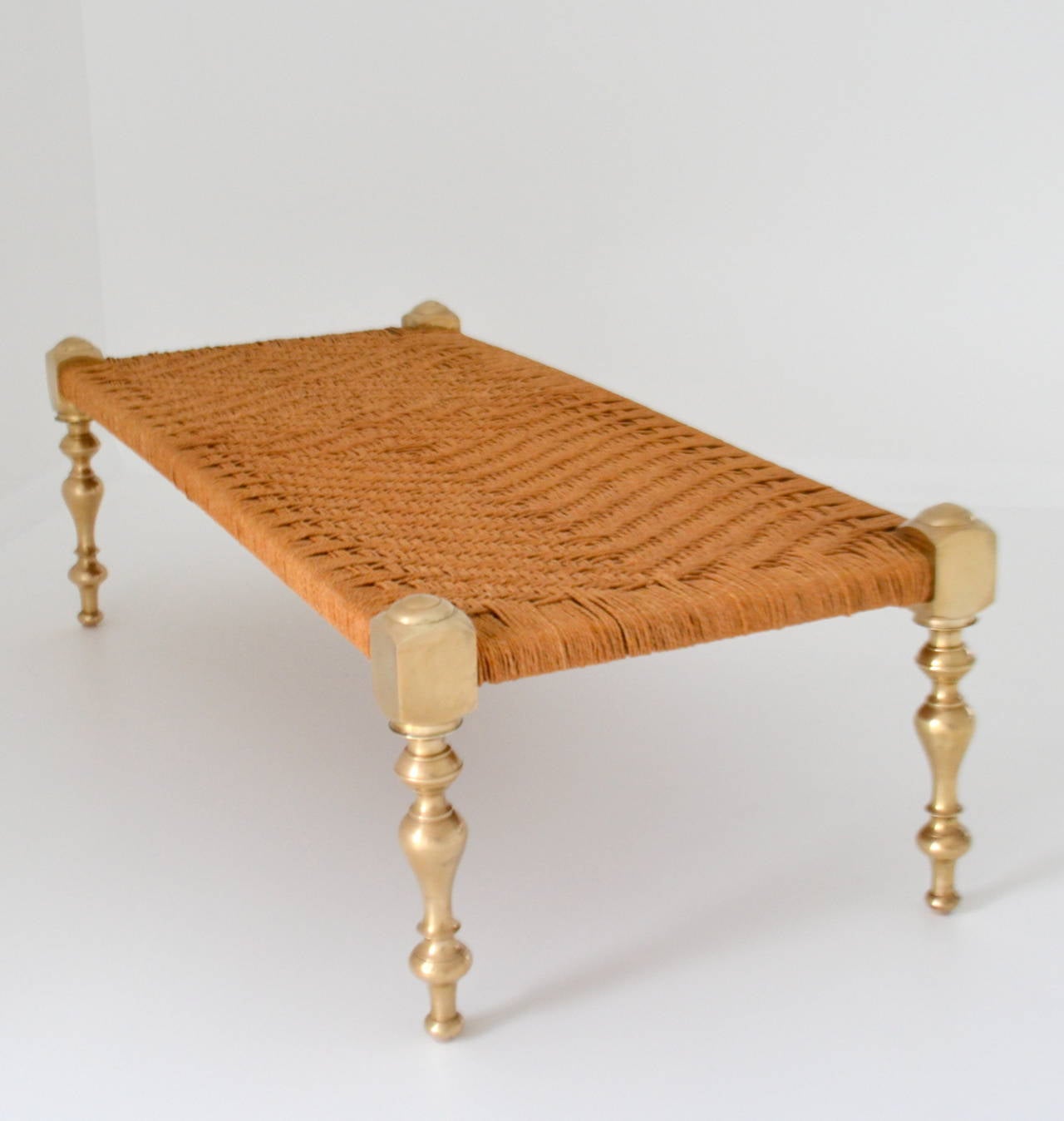 Woven Jute Bench at 1stDibs indian woven bench