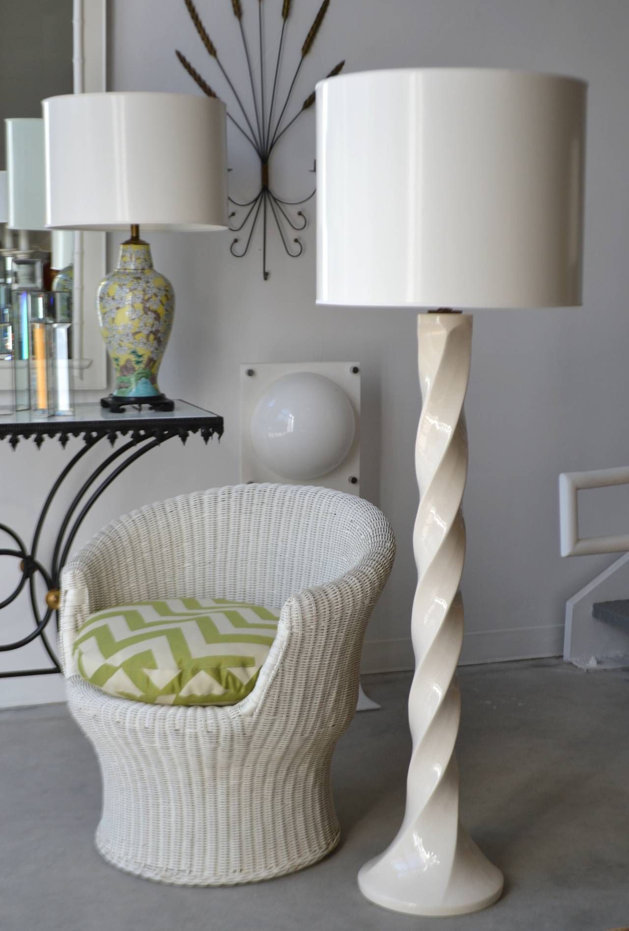 MidCentury Modern Ceramic Floor Lamp at 1stdibs