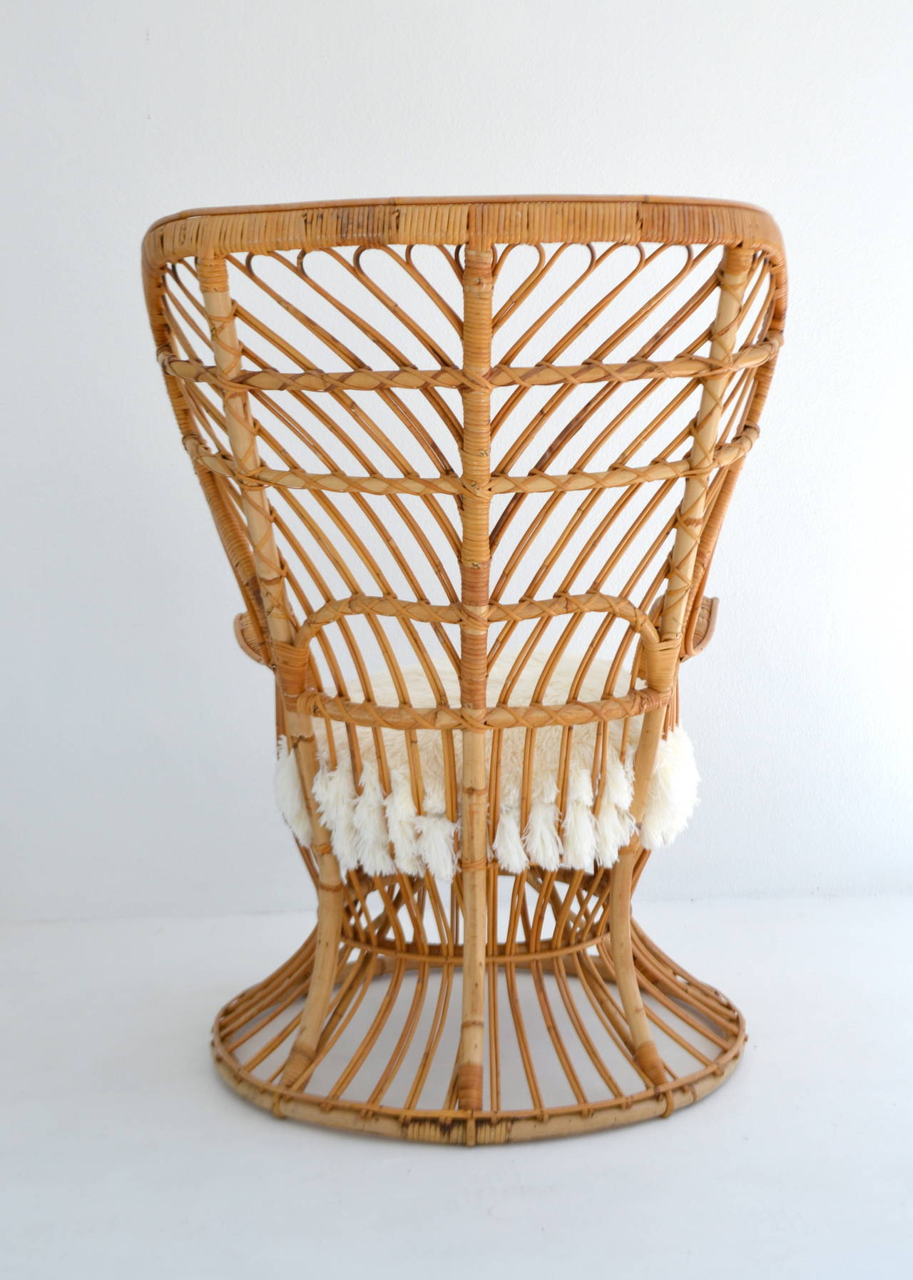 Woven Rattan and Bamboo Chair at 1stDibs