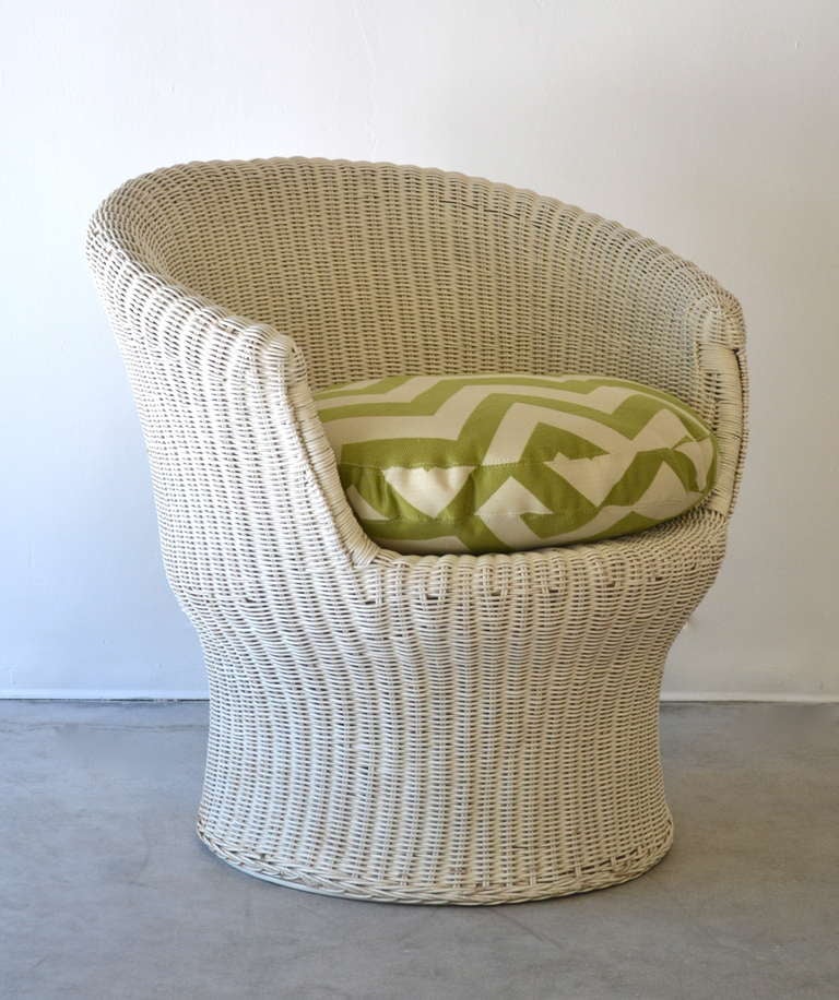 Woven Rattan Tub Chair / Occasional Chair at 1stdibs