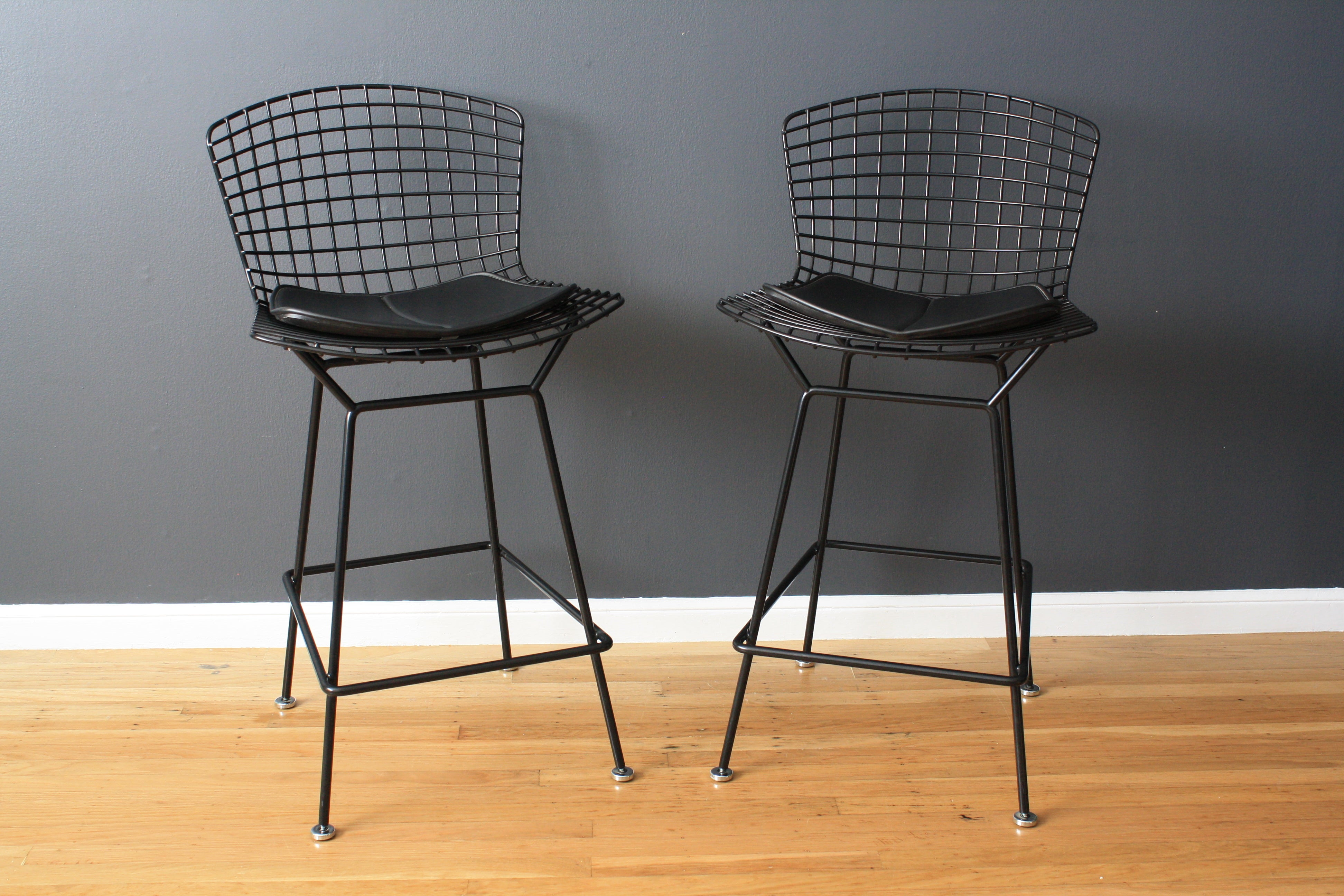 Pair of Vintage Knoll Bar Stools by Harry Bertoia at 1stDibs