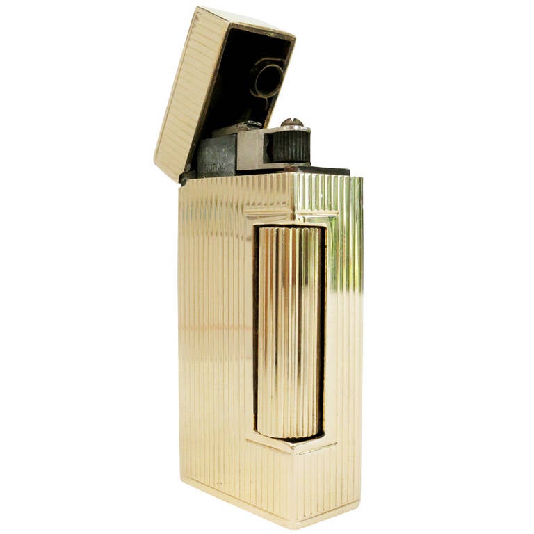 14k "Rollalite" Petrol Lighter by Dunhill at 1stdibs