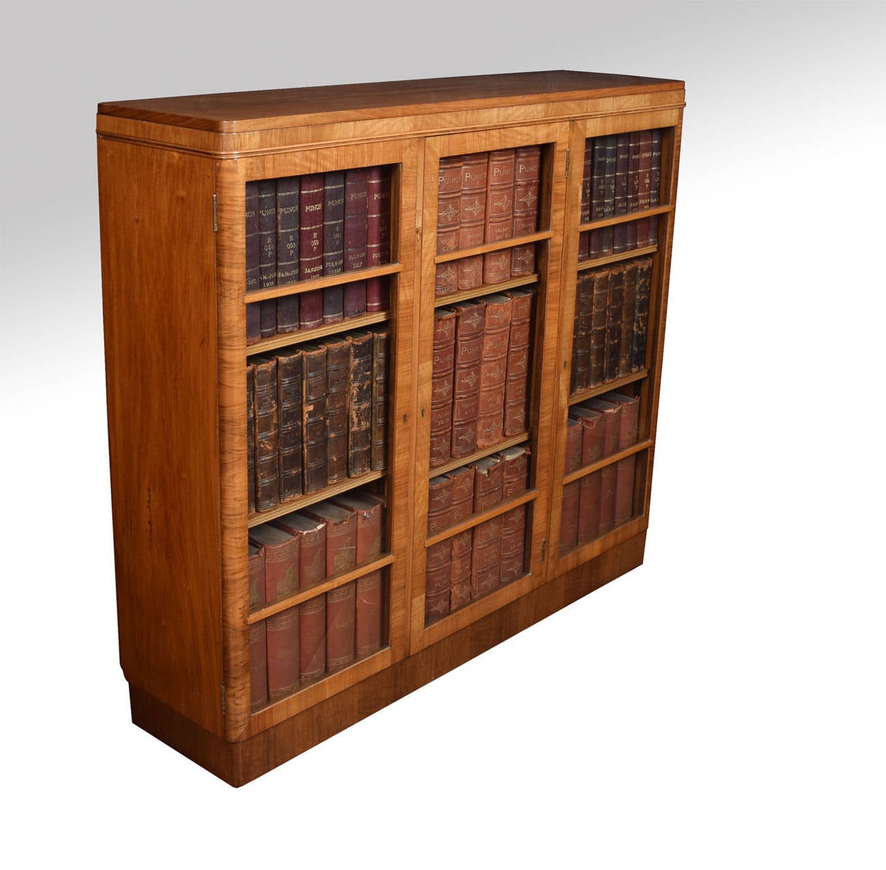 Art Deco Three Door Glazed Bookcase at 1stDibs