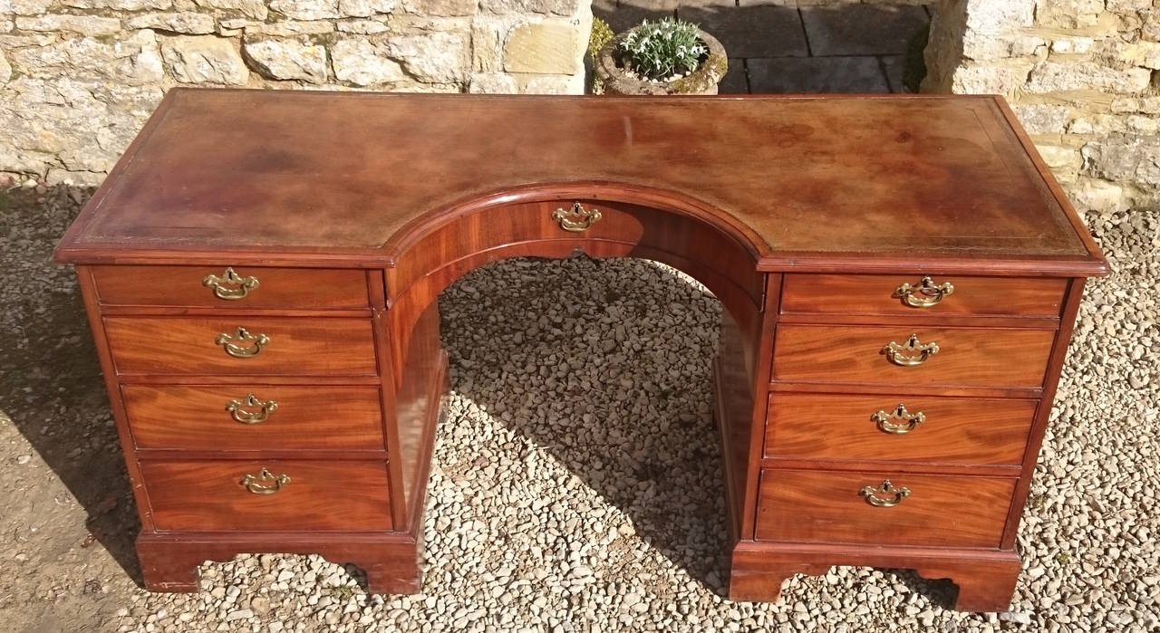 Exceptional Quality Pedestal Desk For Sale at 1stDibs
