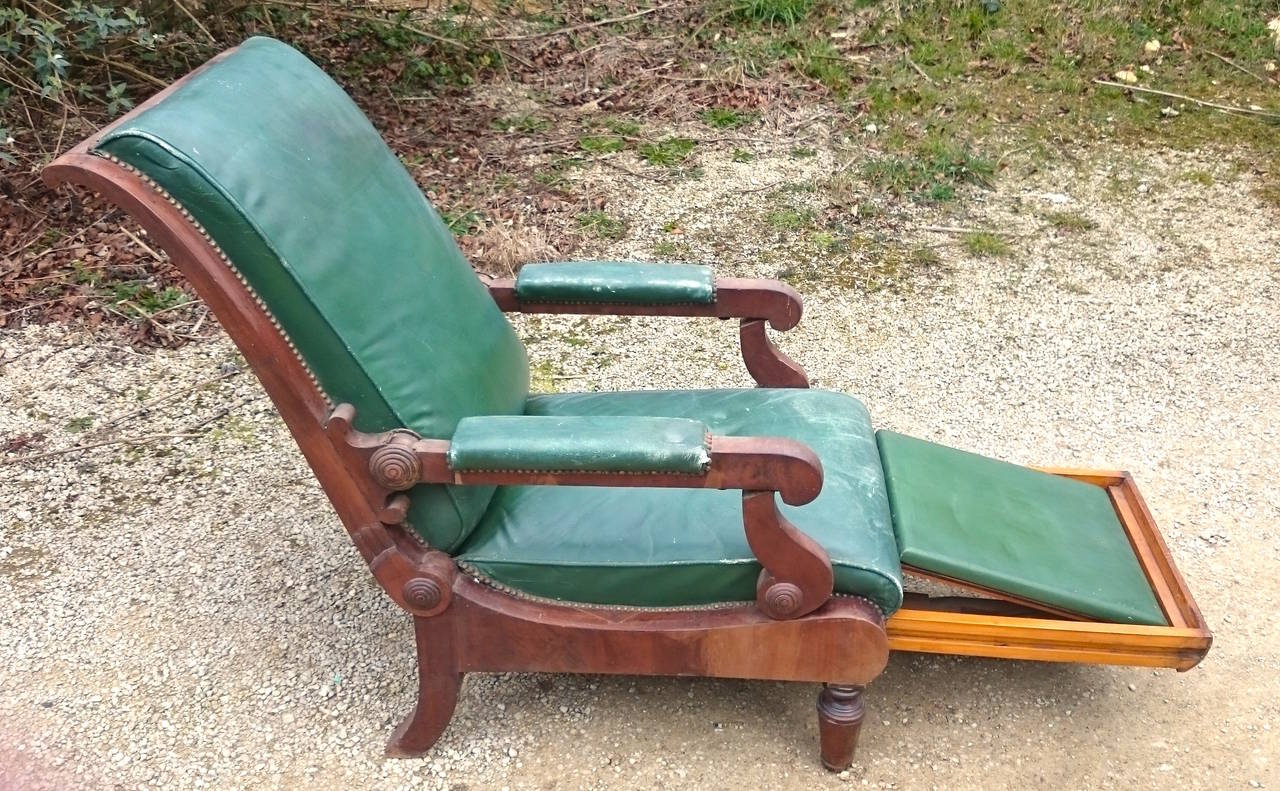 Antique Reclining Library Chair For Sale at 1stDibs antique recliner