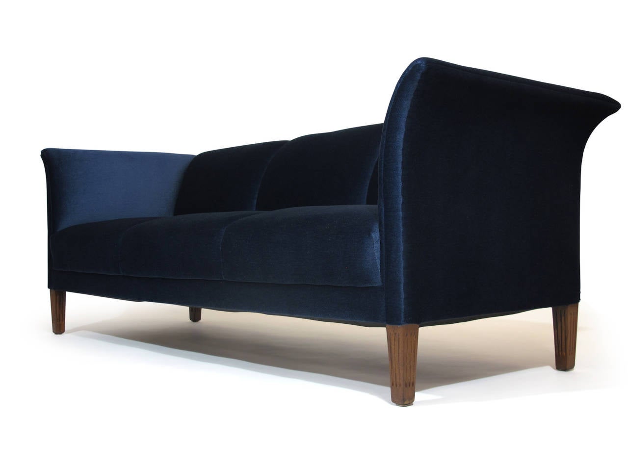 1930s Danish Navy Blue Mohair Sofa at 1stDibs