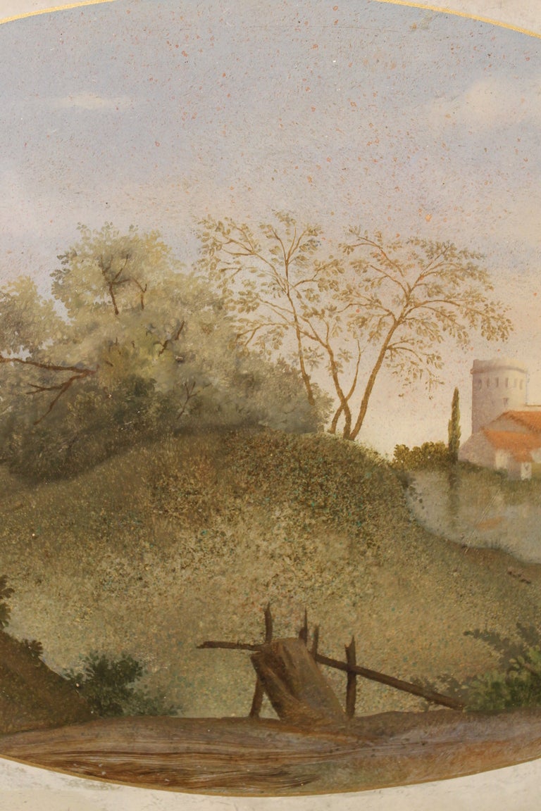 Antique Painting on Glass For Sale at 1stdibs