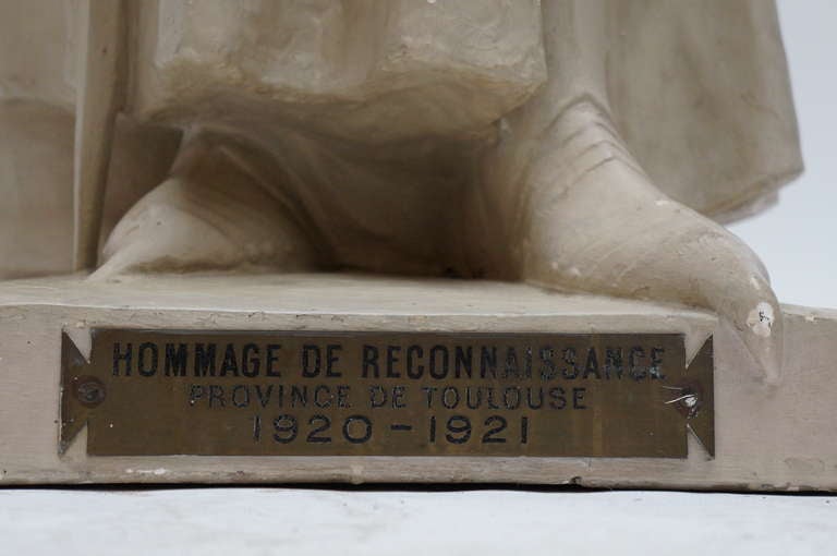 Lifesize Plaster Sculpture Representing Jeanne d'Arc For Sale at