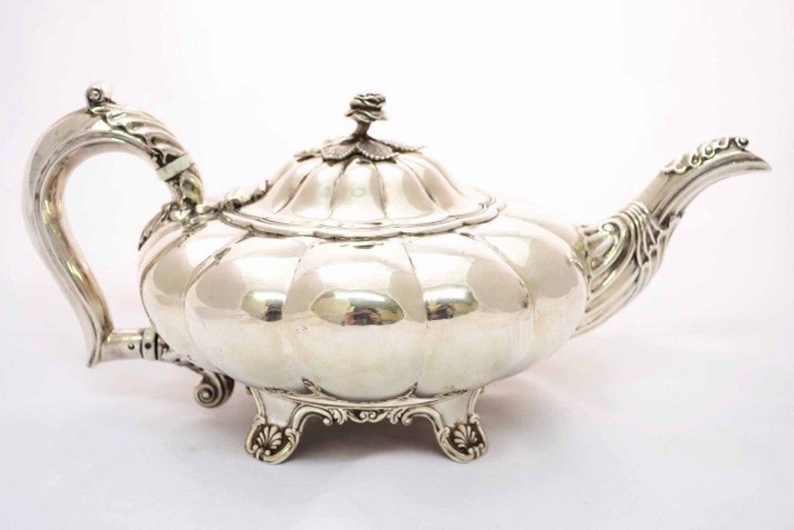 Antique IV English Silver Teapot 1827 at 1stDibs