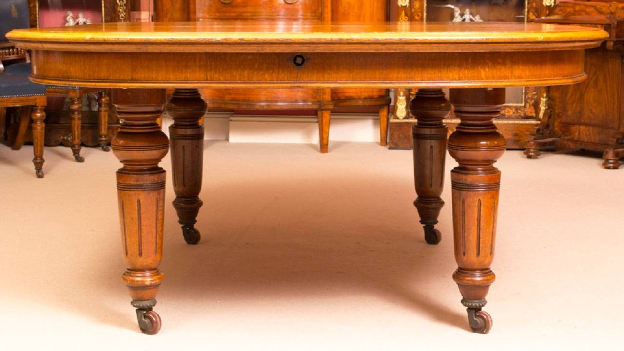 Antique Victorian Oak Dining Table and 12 Chairs c.1870 at 1stDibs table with 12 chairs