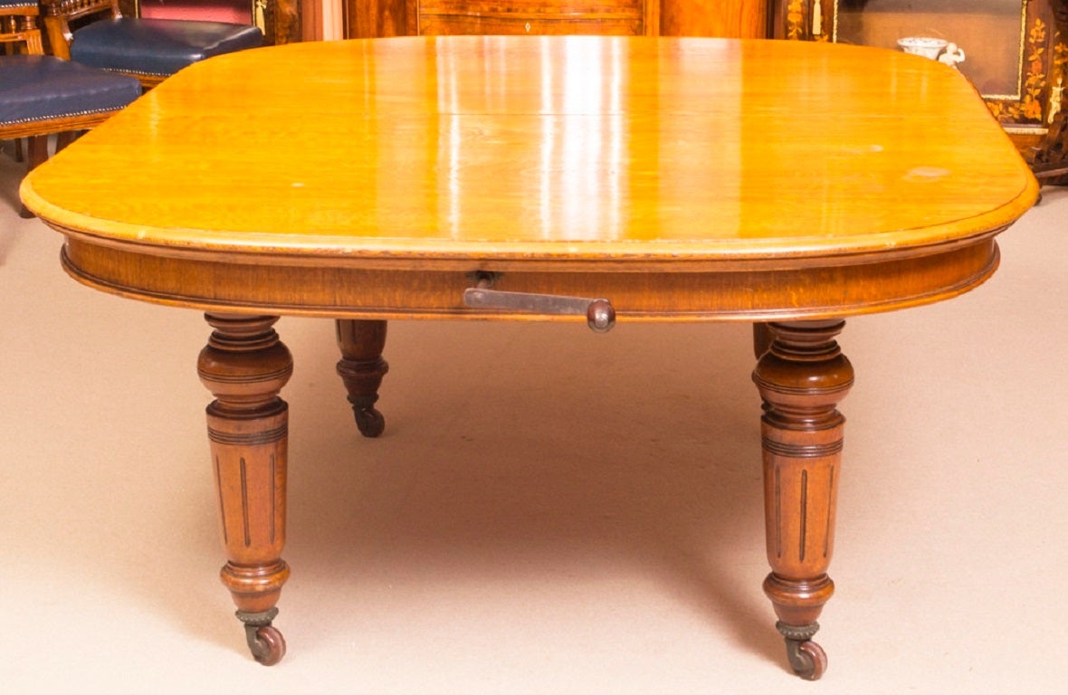 Antique Victorian Oak Dining Table and 12 Chairs c.1870 at 1stDibs table with 12 chairs