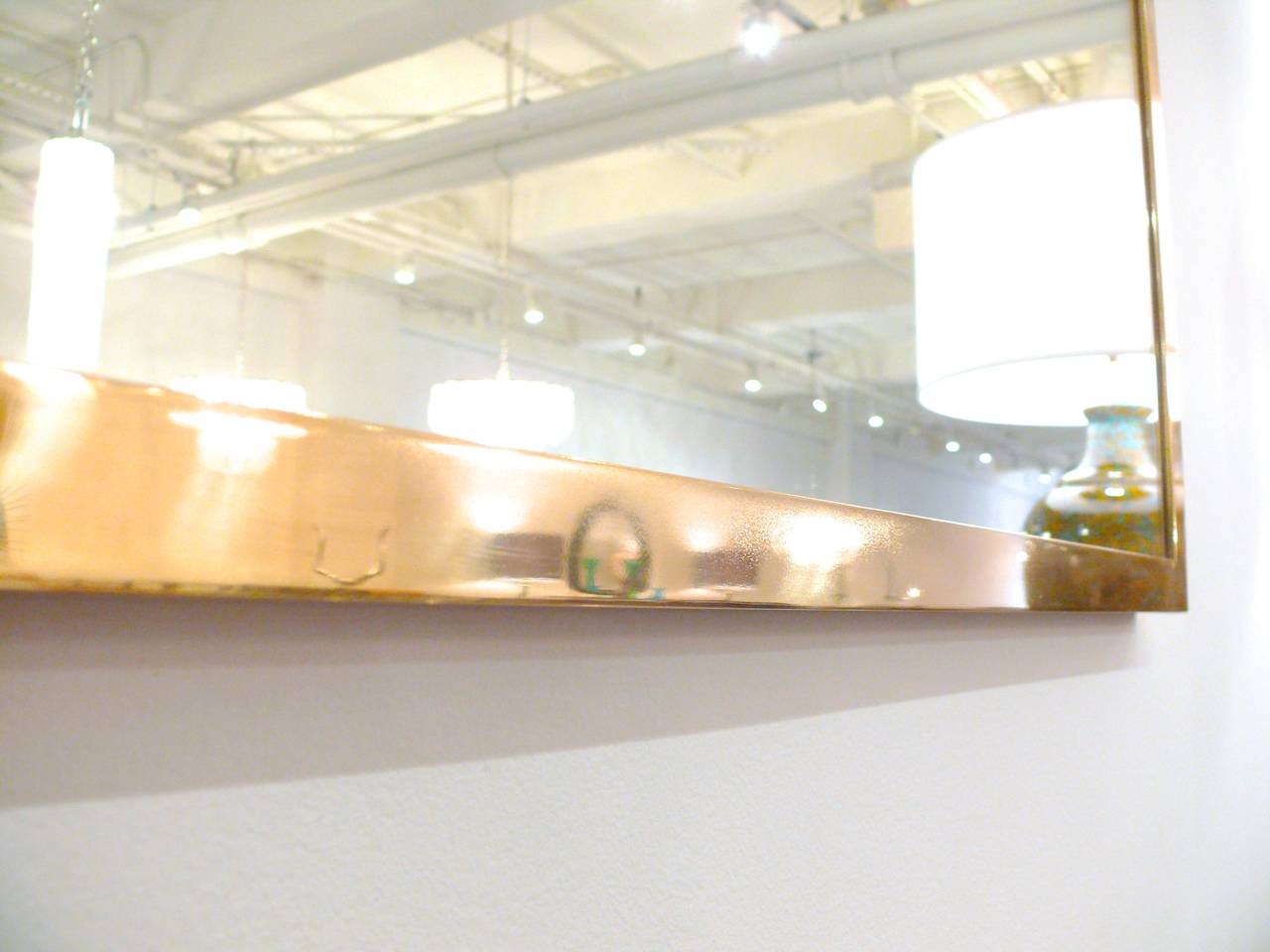 Pair of Solid Brass Square Mirrors For Sale at 1stdibs