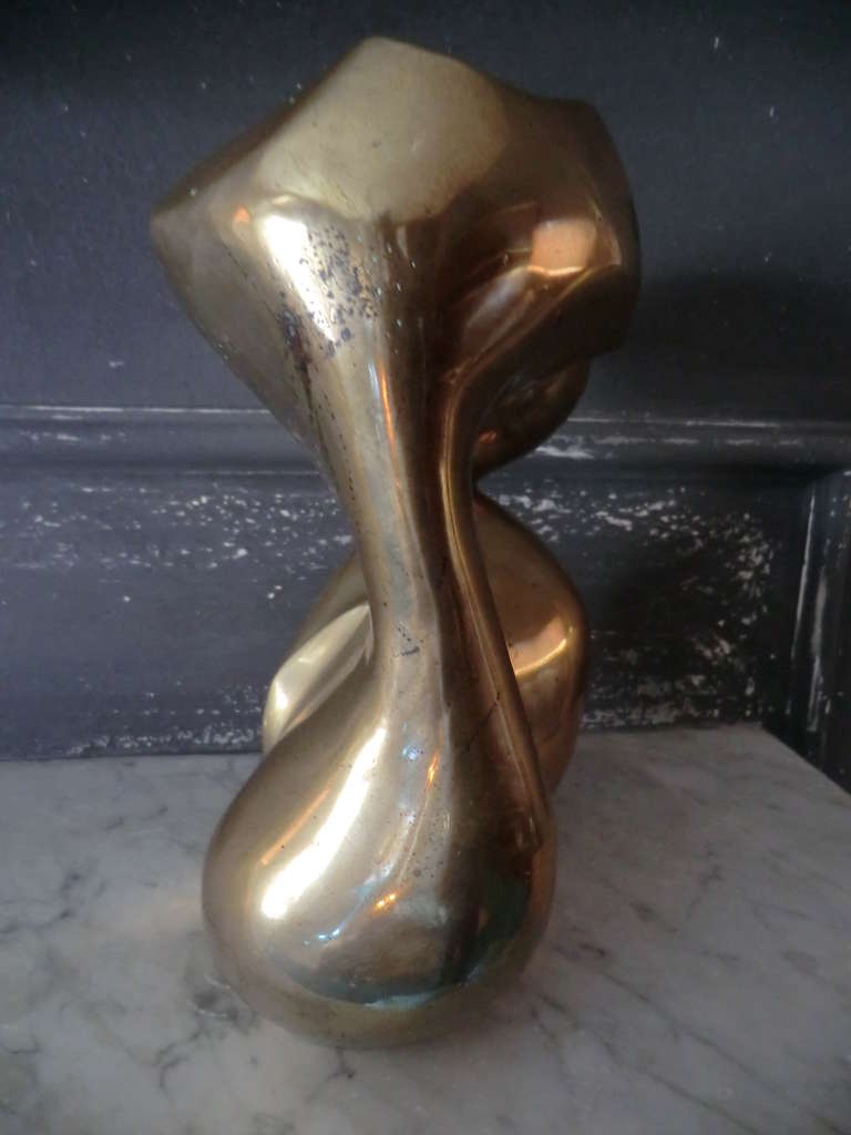 1960's Abstract Brass Sculpture at 1stdibs