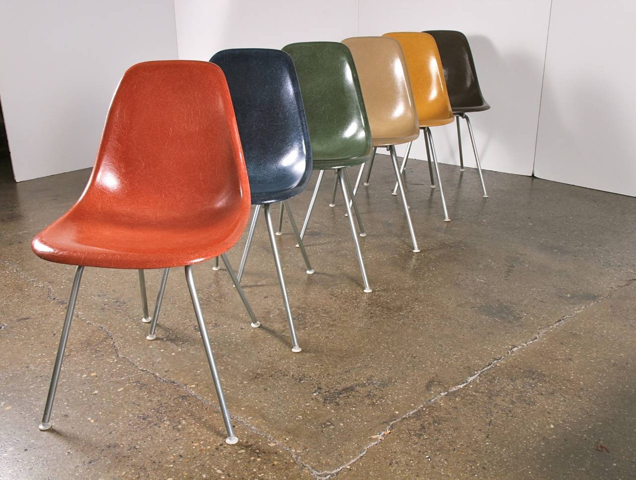 Original Eames Fiberglass Shell Chairs by Herman Miller For Sale at 1stDibs herman miller