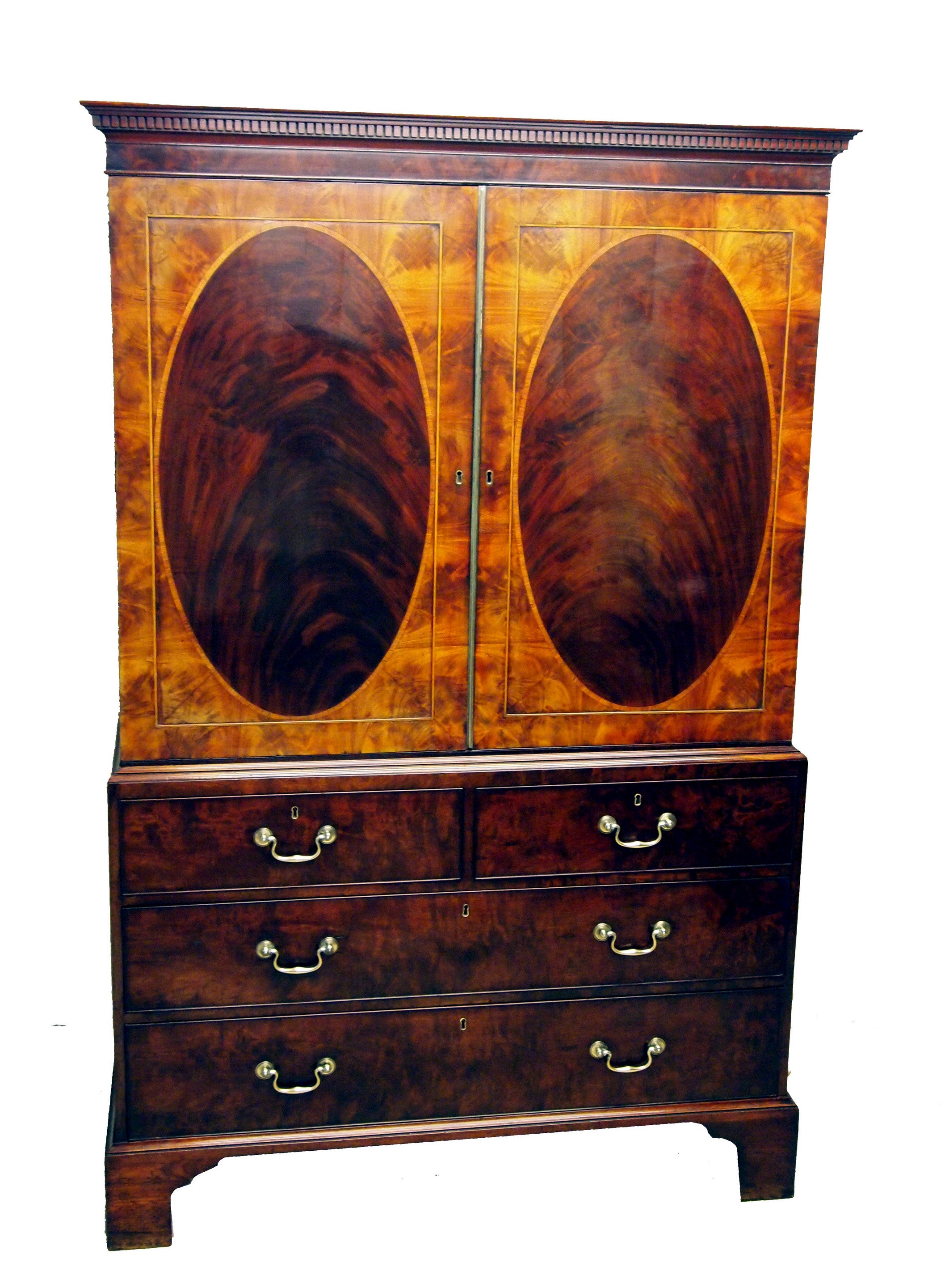 Antique Mahogany Linen Press at 1stDibs
