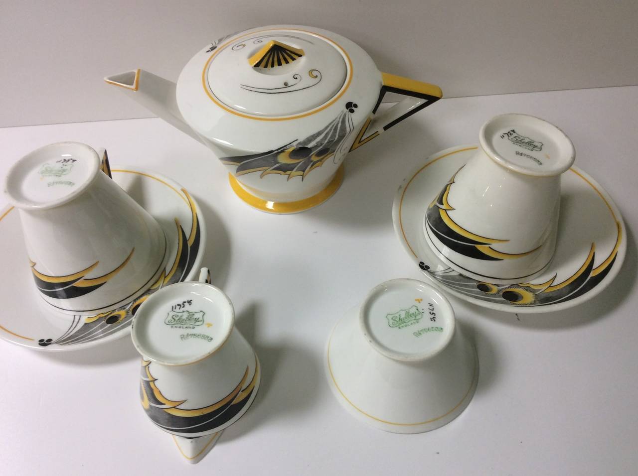 Shelley Art Deco Tea For Two Set at 1stDibs shelley art deco coffee