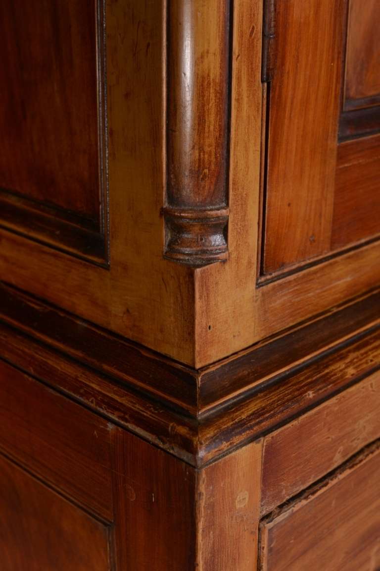 Antique Painted Pine Press Cupboard. For Sale at 1stDibs