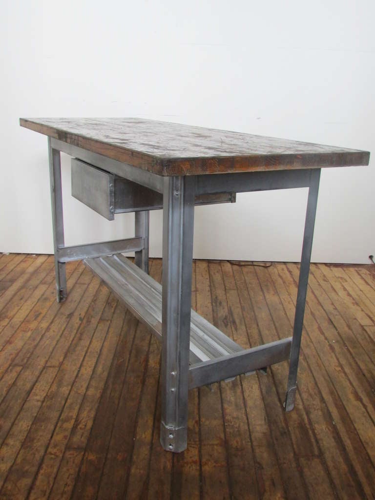 Industrial Kitchen Work Table at 1stDibs kitchen work tables