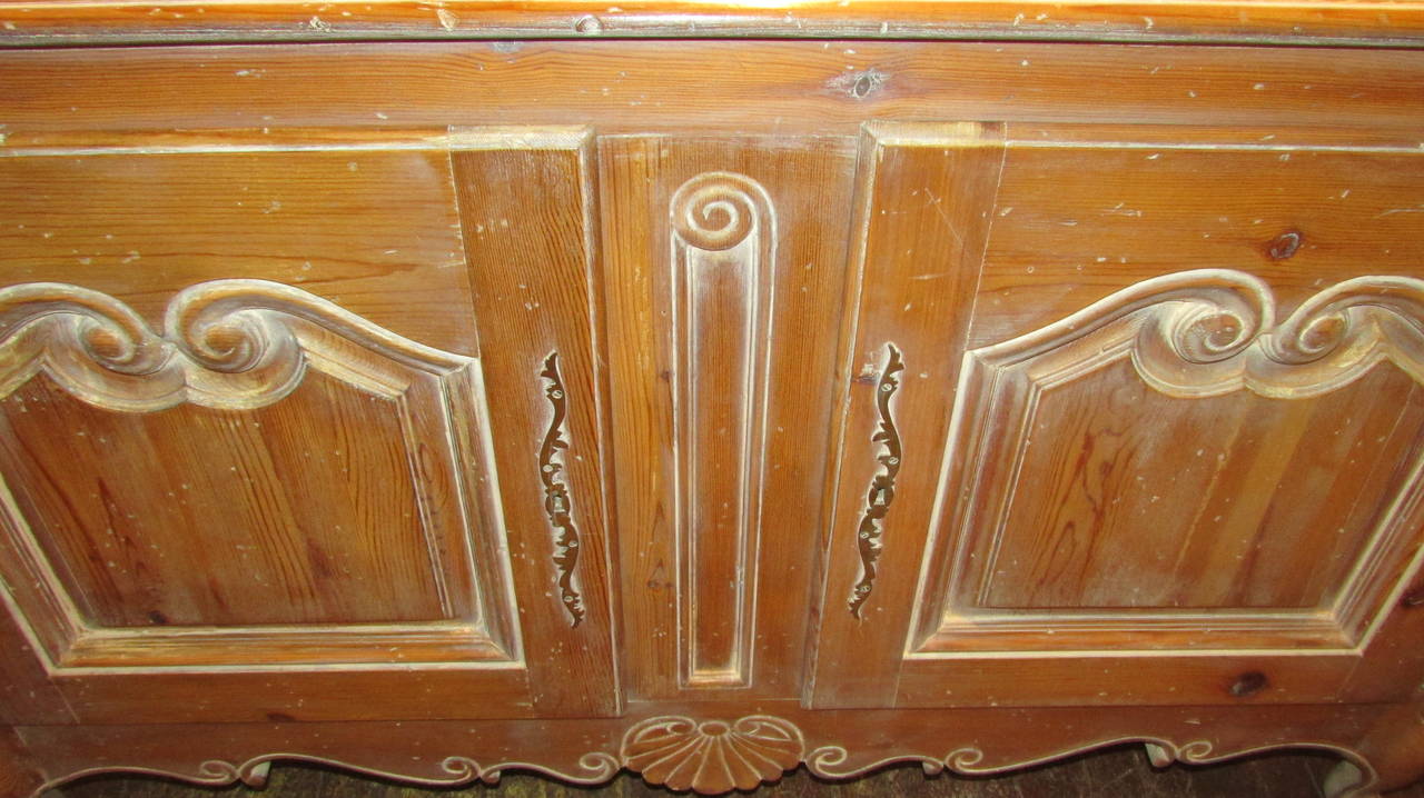 White Washed Pine Louis XV Style Buffet at 1stDibs