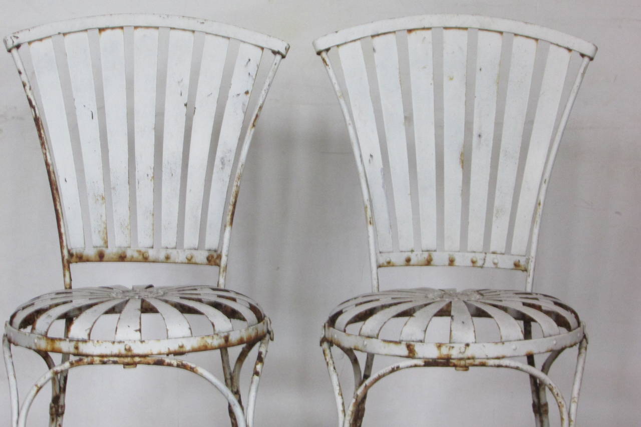 Sprung Steel Garden Chairs by Francois Carre at 1stDibs sprung garden