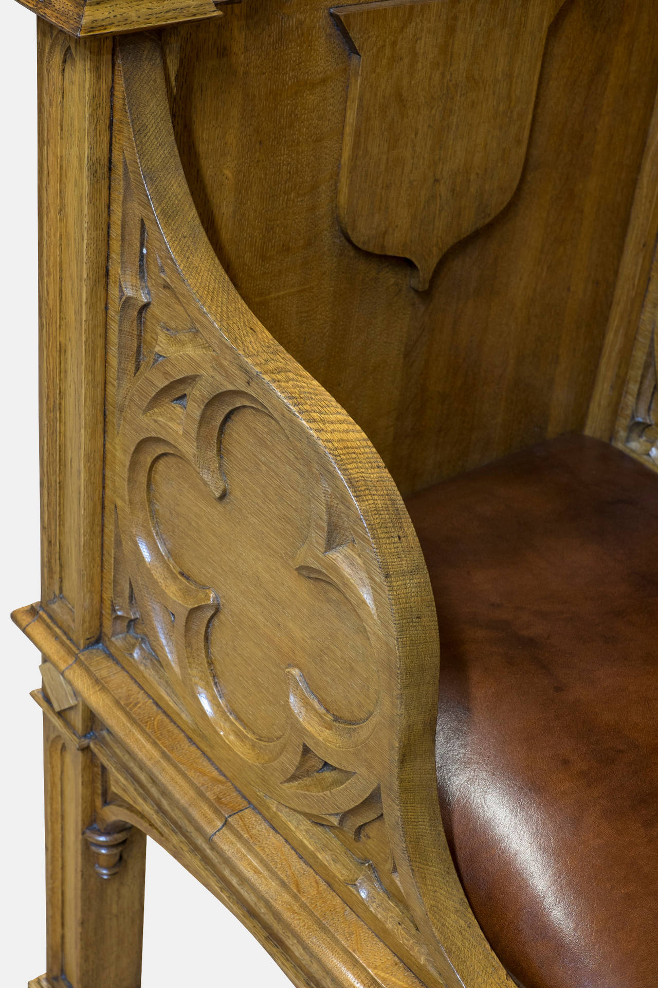 Pair of Gothic Throne Chairs For Sale at 1stDibs