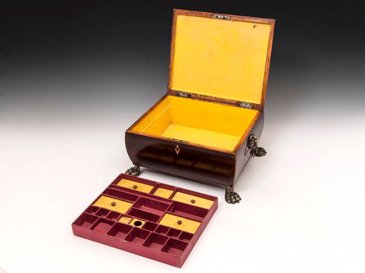 Rosewood Sewing Box For Sale at 1stdibs
