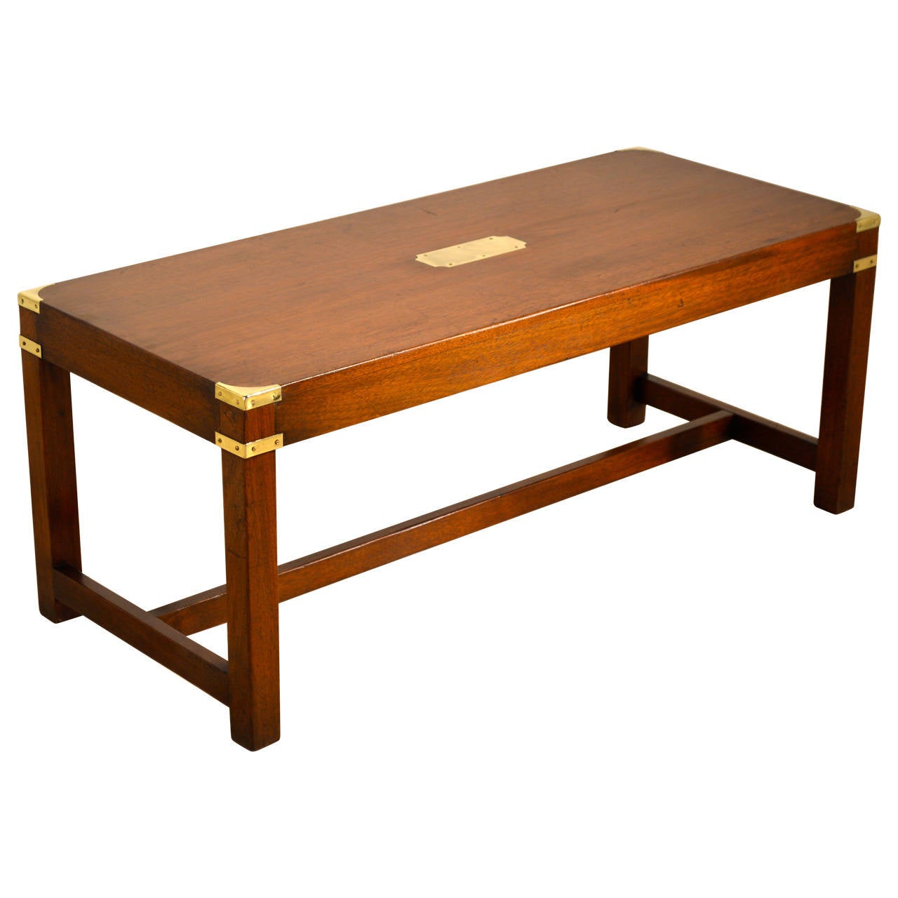 English Campaign Coffee Table, circa 1940 at 1stDibs