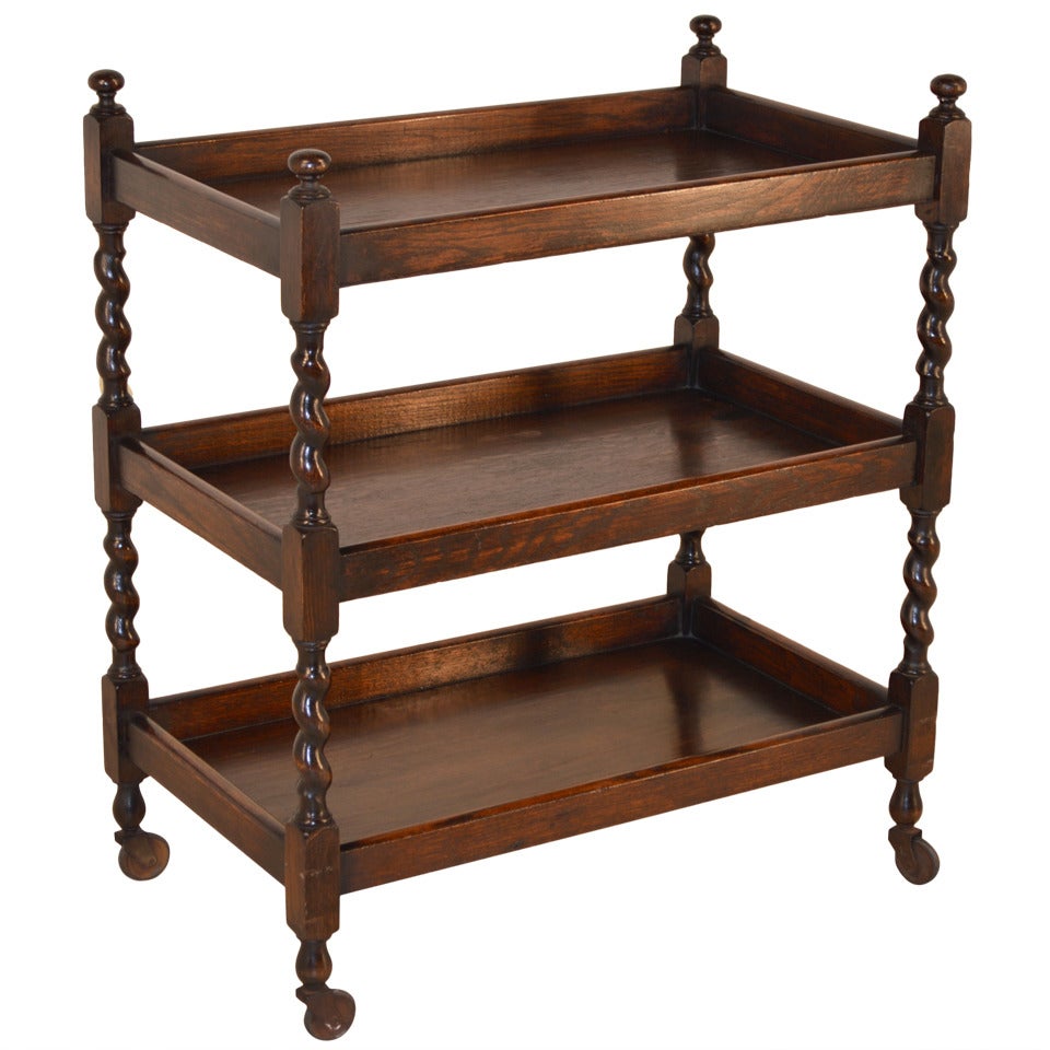 Antique Oak Tea Trolley 4 For Sale on 1stDibs