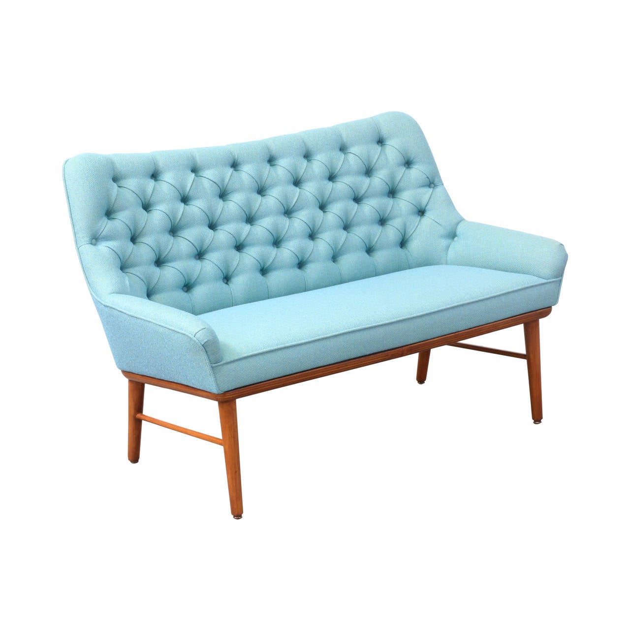 MidCentury Modern Tufted Loveseat‏ For Sale at 1stDibs