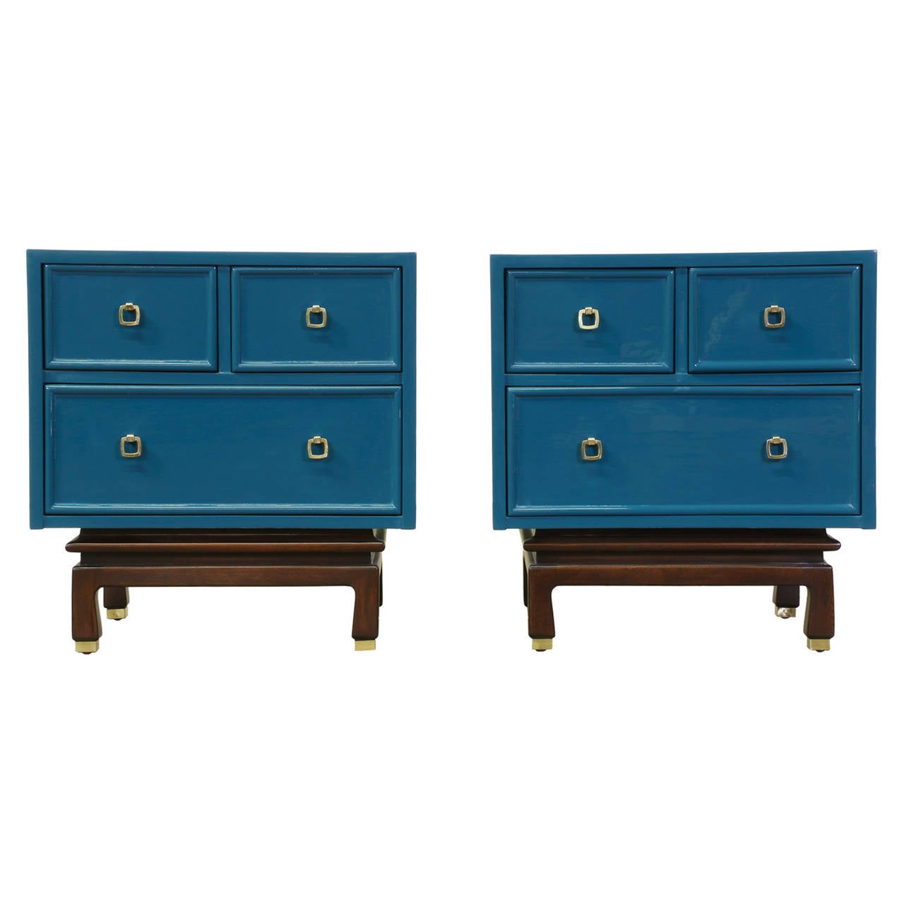American of Martinsville Lacquered Night Stands at 1stdibs