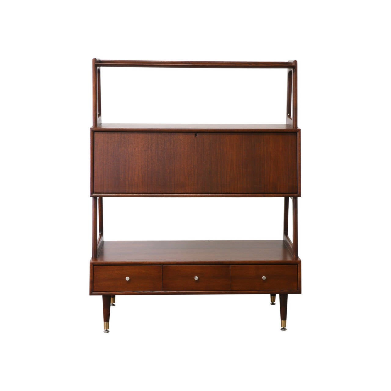 Mid Century ThreeTier Display Bookshelf at 1stDibs