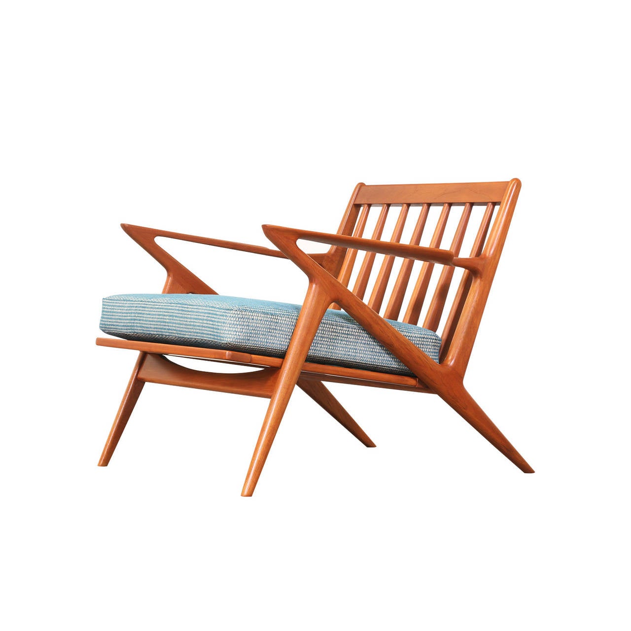 Poul Thorsbjerg Jensen Teak “Z” Chair with Ottoman for Selig at 1stDibs