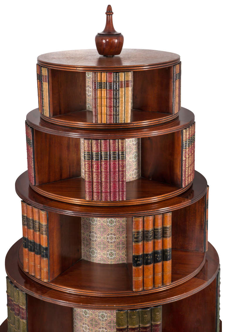 Rare circa 1880s Round English Bookcase For Sale at 1stdibs Rare circa 1880s Round English Bookcase For Sale at 1stdibs