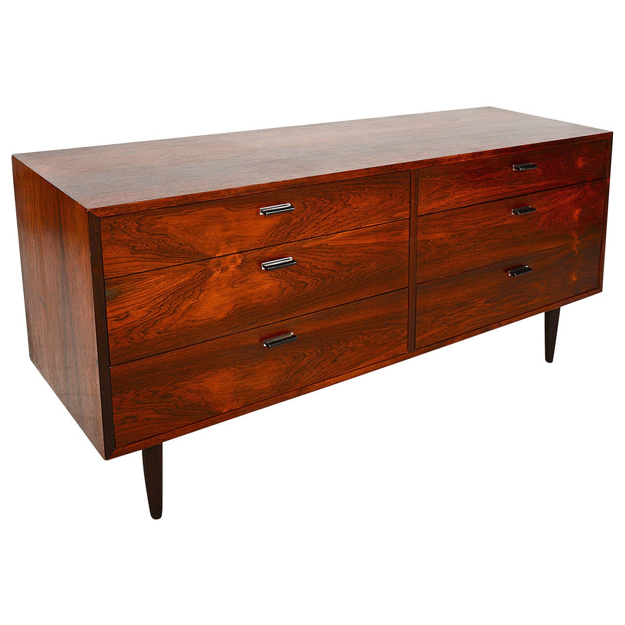 Danish Modern Rosewood Double Dresser at 1stdibs