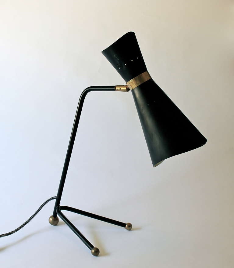 1950's French Tripod Table/Desk Lamp at 1stdibs