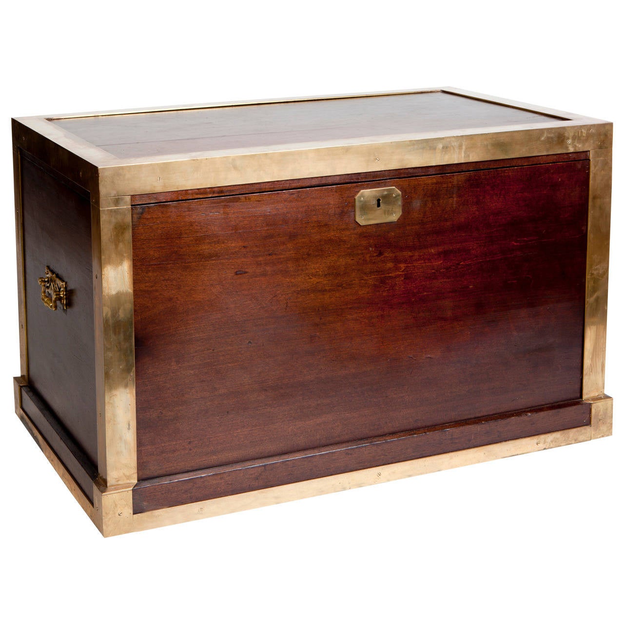 Cedar Chest with Brass Banding, circa 1900 For Sale at 1stDibs