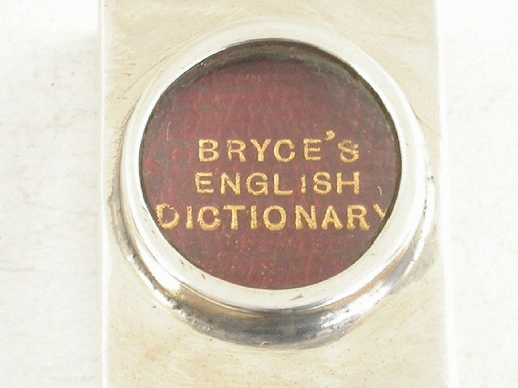 Combination Bookmark Miniature Dictionary at 1stdibs