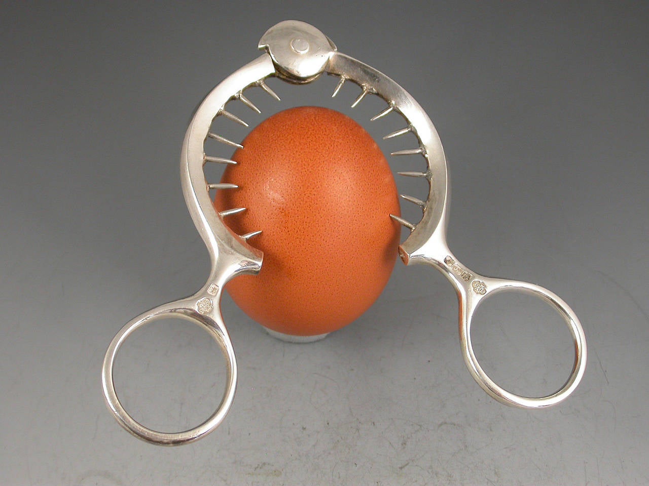 V Silver Egg Toppers at 1stDibs antique egg topper, egg topper cutter antique, egg
