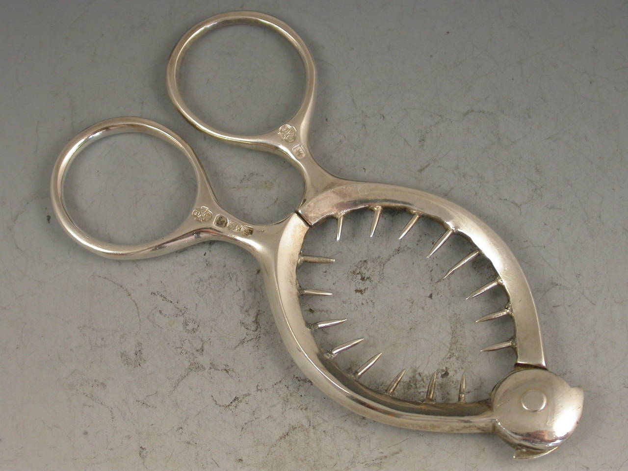 V Silver Egg Toppers at 1stDibs antique egg topper, egg topper cutter antique, egg