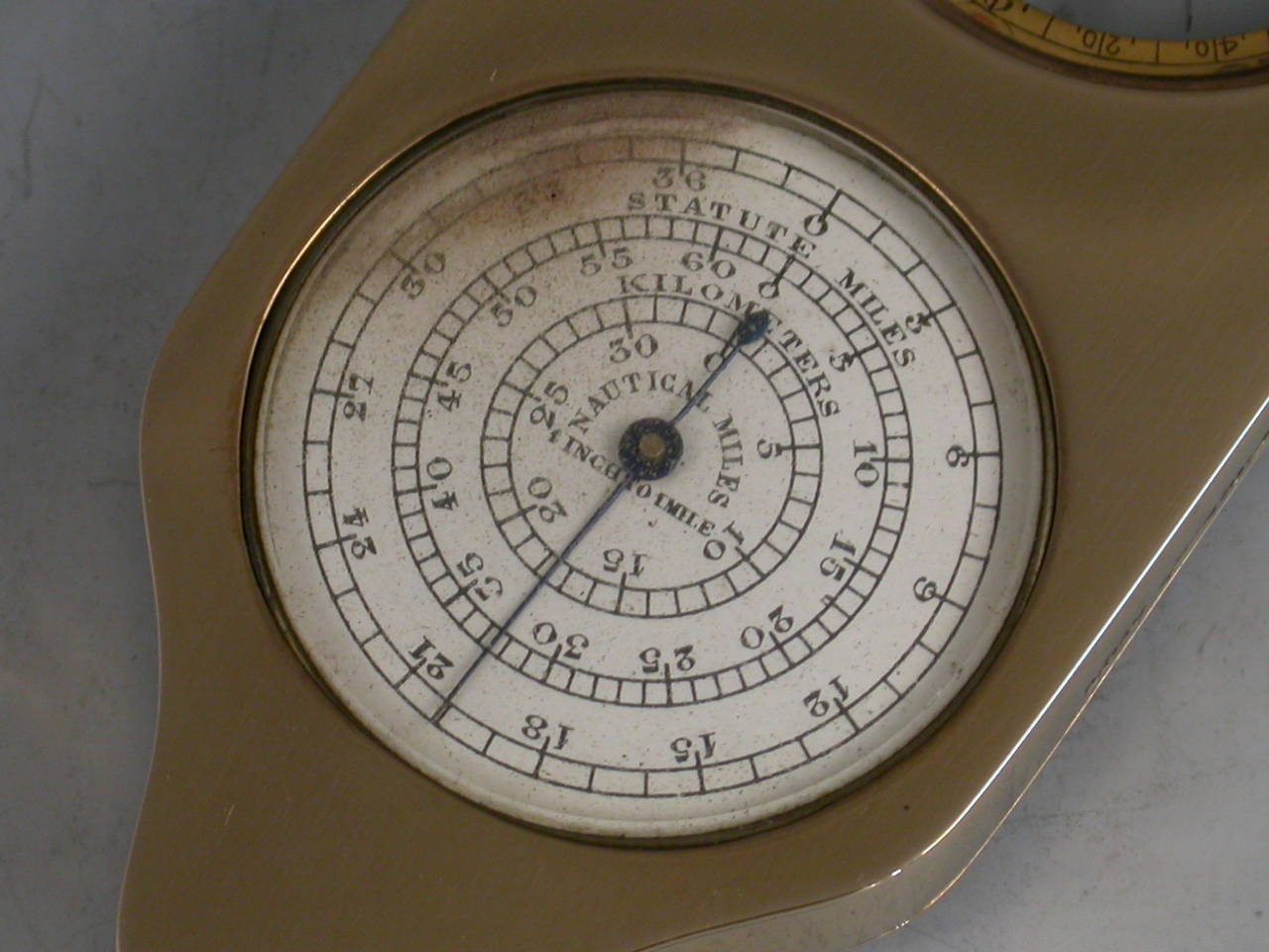 Edwardian Cased NineKarat Gold Opisometer or Compass or Map Measuring